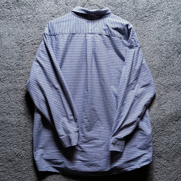 LL Bean Plaid Button Down Shirt Men’s 17.5/33 Wrinkle Resistant Long Sleeve - Picture 5 of 5